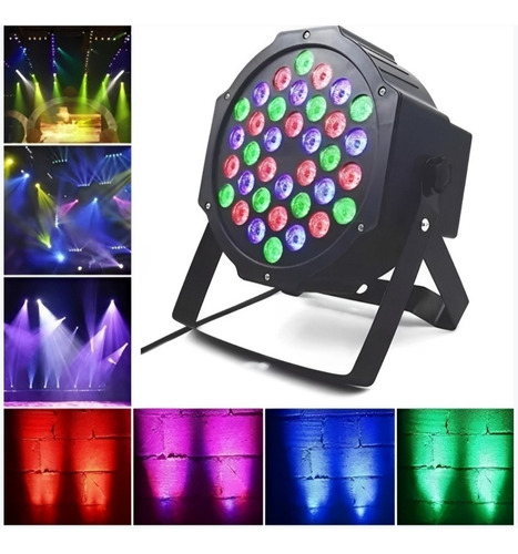 Foco Proyector 36 Led Rgb Rítmico Luces Disco