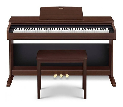 Banco de móveis Celviano Piano Casio Ap270, 3 pedais, cor marrom