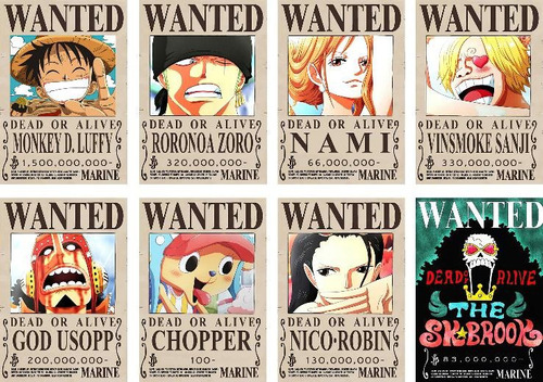 Paquete De 8 Afiches Poster De One Piece 42x28cm 