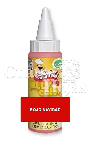 Colorante En Gel Comestible Rojo Navidad Ma Baker 60ml