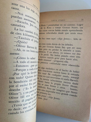 Libro Love Story Historia De Amor Erich Segal Usado C/1 Mapa (Usado)