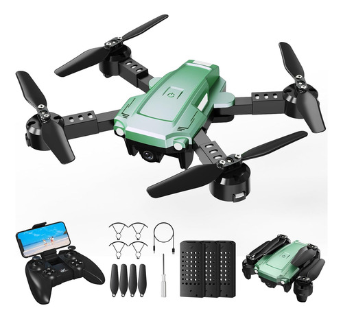 Attop Mini Dron Con Cámara, Cámara Fpv 1080p Con 3 Baterías,