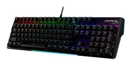Imagen 4 de 6 de Teclado gamer HyperX Alloy MKW100 QWERTY TTC Linear Red inglés US color negro con luz RGB