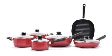 Batería De Cocina Ferra 11 Piezas Roja - Retiro Palermo