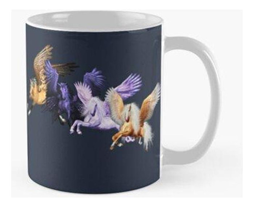 Taza Los Cuatro Caballos Mágicos Pegasos Voladores Pegasos C