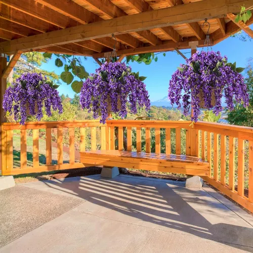 Jardin Artificial Planta Colgante Glicina Maceta Coco 20cm