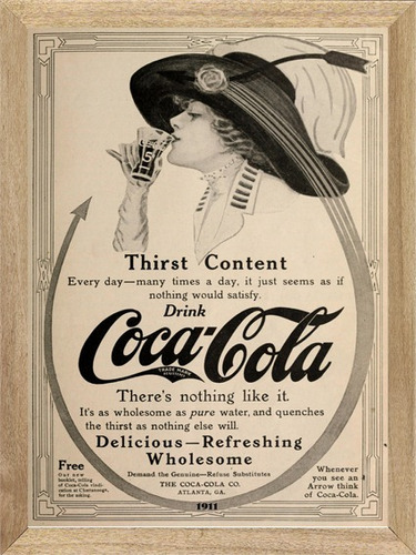 Coca Cola 1911 , Cuadro , Gaseosa, Bebida , Publicidad  X522