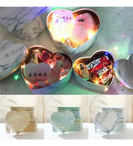 Para Caja De Regalo En Forma De Corazón Papel De Arreglos