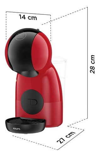 Cafetera Dolce Gusto Piccolo Rojo/negro, Krups, Kp1a0pmx Negro