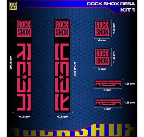 Rockshox Reba -1. Sticker Para Horquilla De Bici Downhill
