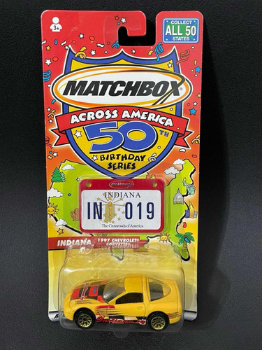 Matchbox Across America 1997 Corvette Detalles En Burbuja