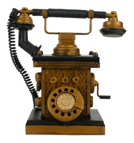 Telefone Cofrinho Decorativo Antigo Estilo Retrô Vintage 23c