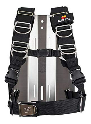 Dive Rite Transplate Arnés Solamente, Grande, Negro