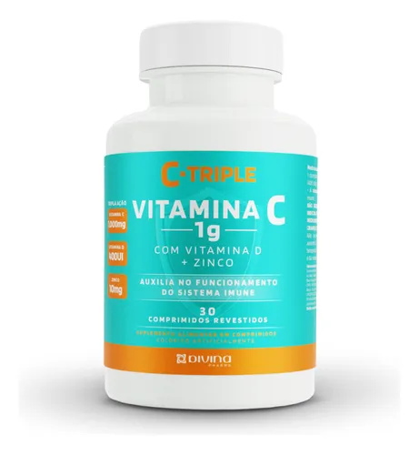comprar Vitamina C 1g+Vit D 400UI+Zinco 10mg 30 cápsulas - C-Triple
