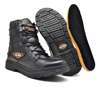 Bota Harley Davidson Motociclista Em Couro Legitimo Confort