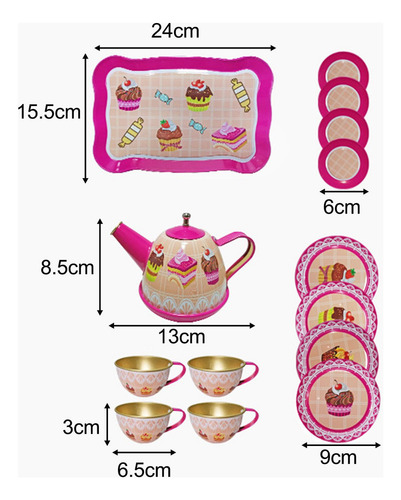 Juego De Té De, Bandeja De Tazas De Tetera, Juego De Rol,