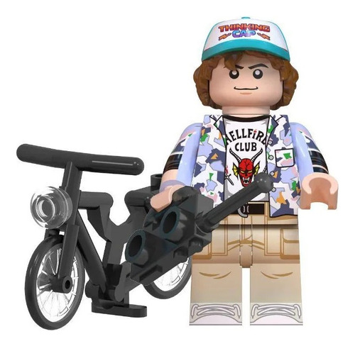 Dustin Stranger Things  Figura Bicicleta Lego Juguete