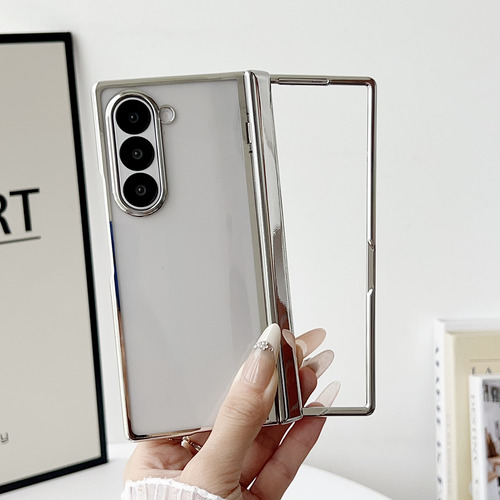 Funda Para Huawei Mate X3/x5/x6/honor Magic V3, Delgada, Ligera, Protectora Transparente, Con Marco Galvanizado