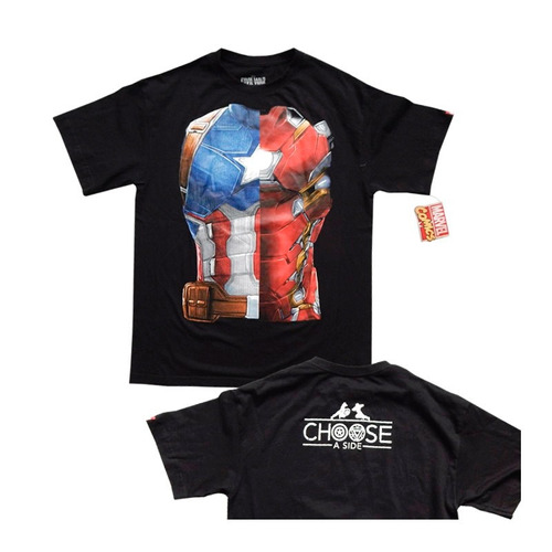 Playera Civil War Capitan America Iron Man Marvel Original