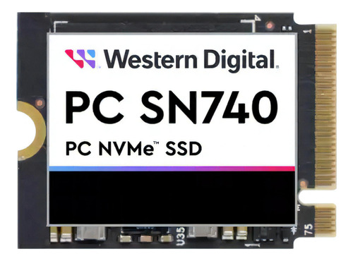 Disco sólido SSD interno WD SN740 SDDPTQD-1T00 1TB negro