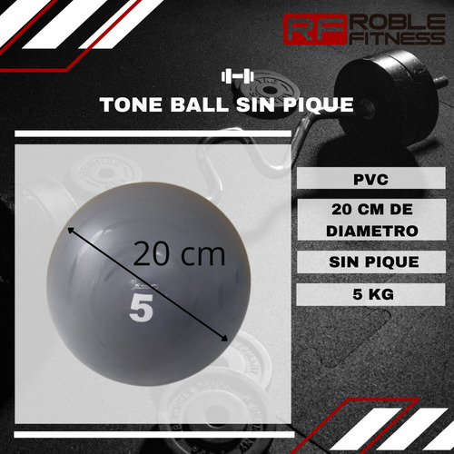Pelota Medicine Tone Ball 5 Kg Pilates Yoga Fitness