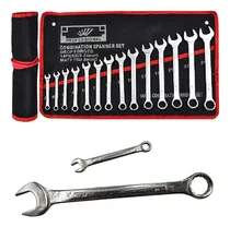 Comprar Juego 14 Llaves Doble Matraca Combinada Cromo Vanadio 8-24mm, Kit de Llaves Trinquete de Aleación de Acero Hogar, Herramienta De Matraca Mecánica, Llaves Combinadas de Carraca de Cabeza Fija con Bolsa