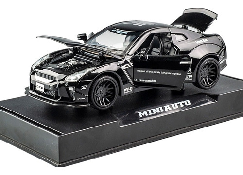 Miniatura Nissan Gtr R35 Metal Escala 1:32 Luz Y Sonido