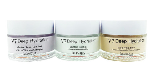 Crema Suave Humectante Facial Con Vitaminas V7 3pzs