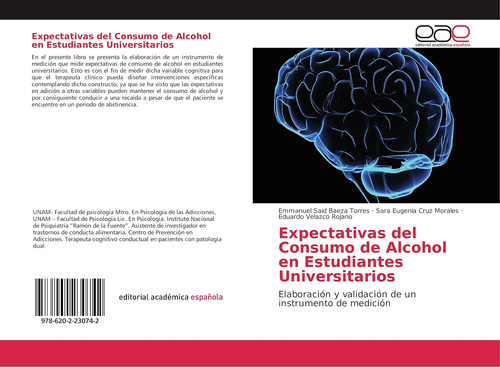 Libro: Expectativas Del Consumo De Alcohol En Estudiantes Y