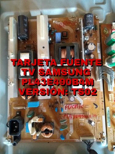 Tarjeta Fuente Tv Samsung Pl43e490b4m