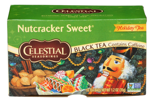 Celestial Seasonings Te Negro, Cascanueces Dulce, 18 Unidade