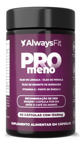 Always Fit ProMeno Óleo de Borragem Cápsulas 60 Suporte Hormonal Feminino