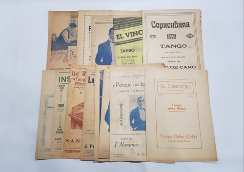 Imagen 1 de 8 de Antiguas Partituras Tango 1930 / 1940 Lote X 14 Mag 58610