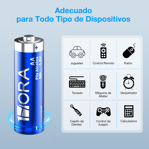 Paq 40 Pilas Aa Alcalinas 1hora 1.5v