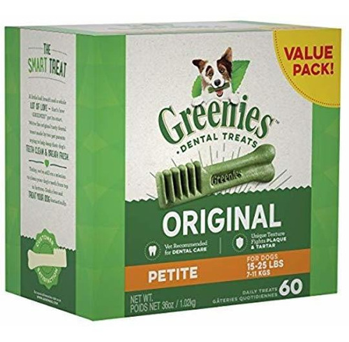 Snacks Perro Chico Greenies Original Natural Cuidado Dental