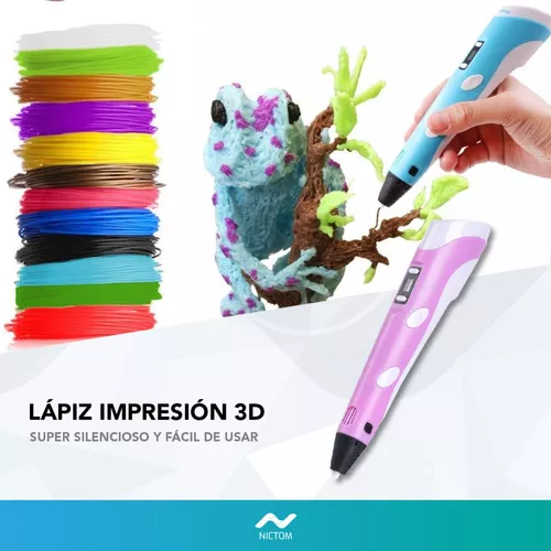 Lapiz 3d Impresora Lapicera 3d Base + Filamentos Color Rosa