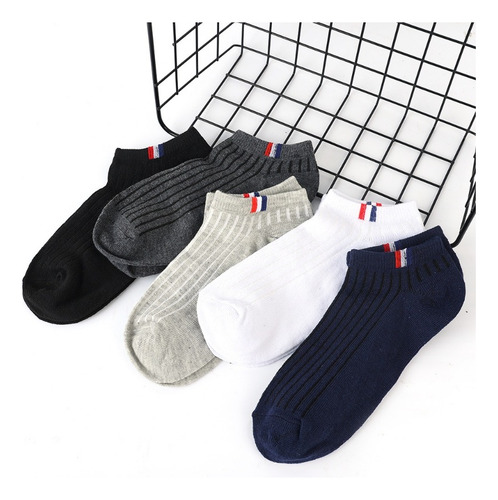 Calcetines Deportivos Casuales De Algodón Para Hombre, 5 Par
