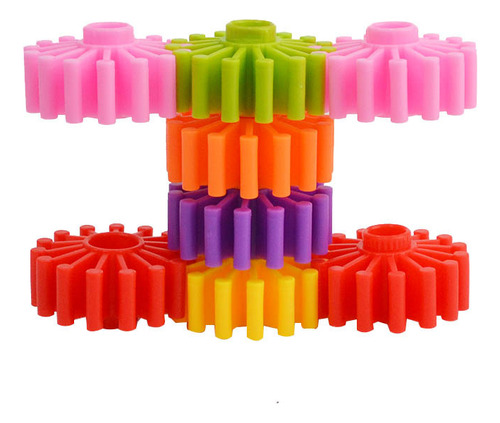 Bolsa Grande 4cm Engranajes 60 Bloques Educativos Juguete