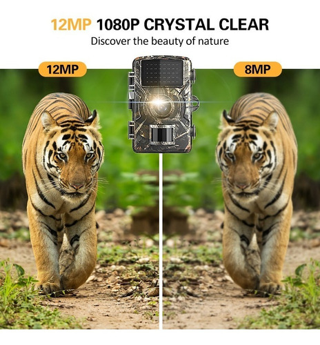 Imagem 5 de 10 de 12mp 1080p Wildlife Caça Trilha E Jogo Câmera Movimento