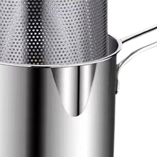 Olla Para Freír Profunda De Acero Inoxidable Con Cesta