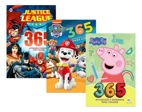 Livro 365 Atividades e Desenhos Para Colorir Peppa Pig