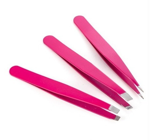 Set De Pinzas Para Cejas Acero Inoxidable Con Estuche