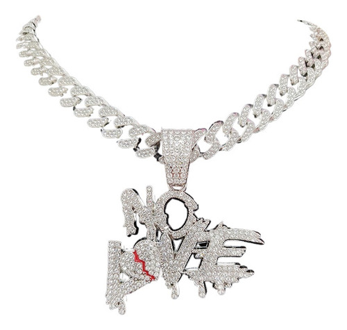 Cadenas Cubanas De Hip Hop No Love Collar Colgantes For