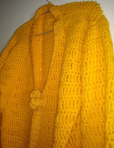 Saco Sacón Tejido A Mano Lana Talle Xxl// Xxxl
