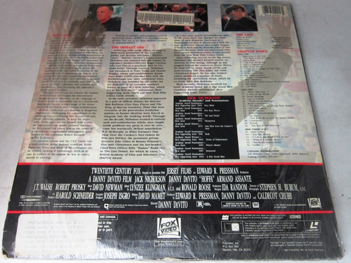 Jack Nicholson - Hoffa Laserdisc Ld