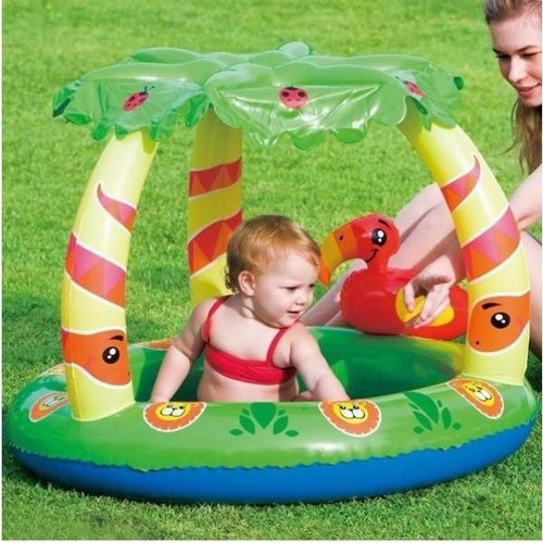 Imagen 10 de 10 de Pileta Inflable Pelotero Animalito Selva Piso Inflable Techo