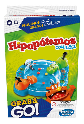Jogo Grab And Go Hipopótamos Comilões - Diversão Portátil