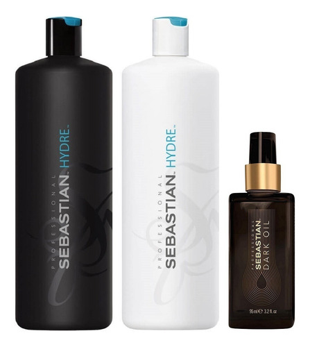 Shampoo 1000ml + Acondicionador + Dark Oil Sebastian Hydre