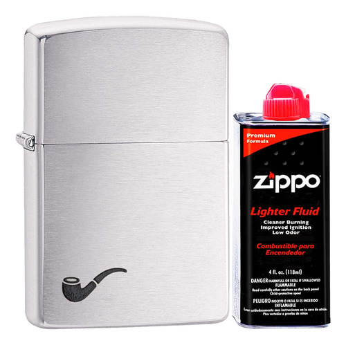 Encendedor Zippo Cromado Mate Para Pipa Elegante Original