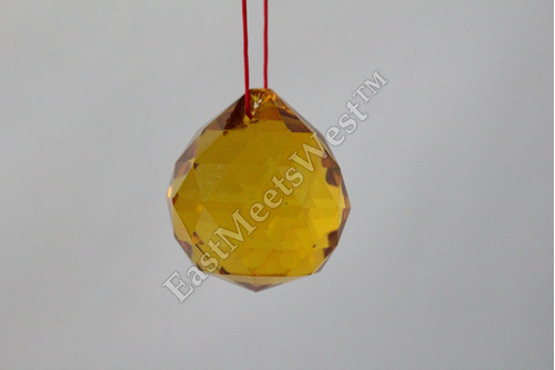 Colgante Bola Vidrio 1.5  40 mm Esfera Prisma Faceted Sun